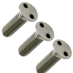 OEM nhà máy M10 và M12 chủ đề <span class=keywords><strong>DIN</strong></span> tiêu chuẩn 304/316 thép không gỉ an ninh Pan đầu máy vít với đầu phẳng hai lỗ - Product Image 1