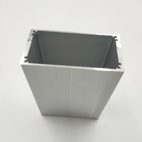 Casing Aluminium 6063 Ekstrusi dengan Heatsink, Anodisasi Perak, untuk PCB Elektronik, Instrumen, dan Mini PC