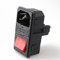 Prise IEC LZ-14-F15 avec fonction double fusible, 3 prises industrielles, fiche 10A avec prise