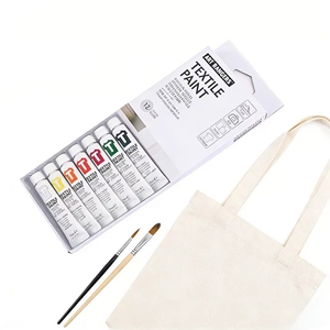 Juego de Pinturas Acrílicas Textiles con Pinceles, Pigmentos Lavables No Tóxicos para Niños, Estudiantes, Lienzo, Vidrio, Tela, <span class=keywords><strong>Pintura</strong></span> a Mano - Product Image 6