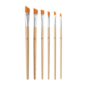 แปรงทาสีน้ำมัน6ชิ้นชุดสีอะคริลิ<span class=keywords><strong>ค</strong></span>ผสมกราฟฟิตี้ไ<span class=keywords><strong>ม</strong></span>้เรียวผ้าไนลอนเขียนแบน - Product Image 6