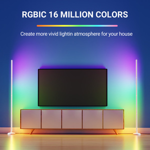 ไฟ LED อัจฉริยะ RGBIC สำหรับพื้น ซิงค์เพลงได้ 16 ล้านสี DIY ปรับสีได้ ปรับความสูงได้ สำหรับห้องนอน ห้องนั่งเล่น พร้อมรีโมทคอนโทรล - Product Image 5