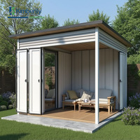 Pavillon de loisirs de jardin de verdure Abri d'art extérieur en aluminium pour Sun & Rain Villa Garden Landscape Pavilion