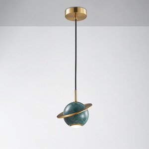 Postmodern Nordic Style Marble Chandelier <b>Light</b> Luxury Minimalist Modern Bedroom <b>Dining</b> Room Pendant <b>Light</b> Brass for Bar Bedside - Product Image 2