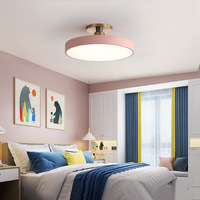 Nouvelles mini-lampes de plafond LED en fer et acrylique, contrôle tactile, design rond, style nordique, pour chambre, balcon, couloir