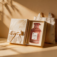 Bouteille diffuseur de parfum en verre rose vide 150 ml avec bouchon en liège et capuchon doré, carrée, pour aromathérapie et parfum d'ambiance rechargeable