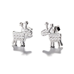 Boucles d'oreilles lapin animal mignon bijoux boucles d'oreilles lapin en argent sterling 925 pour filles - Product Image 6