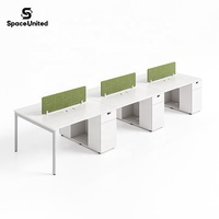 Meubles de bureau modernes SpaceUnited, directement de l'usine, poste de travail pour deux personnes, bureau en bois