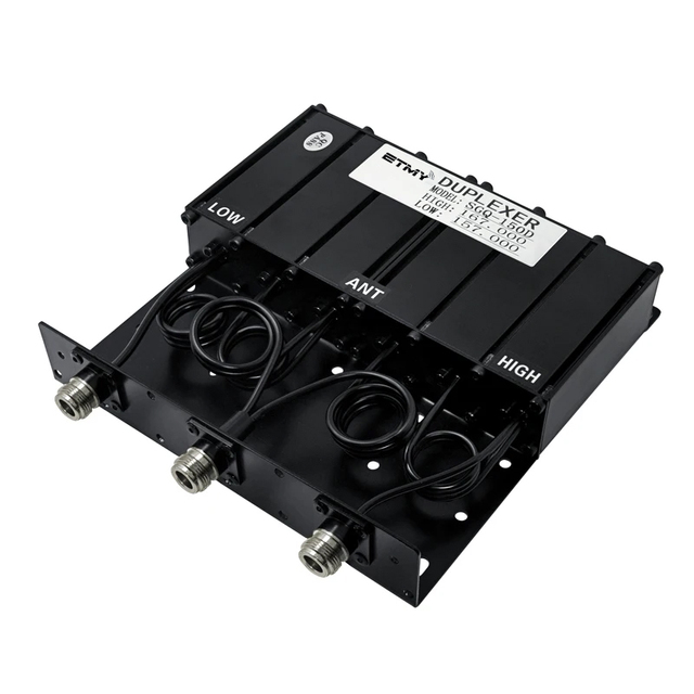 ETMY SQG-150D Diplexer Duplexer for Walkie Talkie Accessories 50W Input Power Auto Answer VHF/UHF 0-5km Range Black N-F/BNC-F