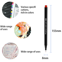Ensemble de marqueurs artistiques double face non effaçables NANMU GX-01, multicolores, pointe fine 0,4 mm, pour étudiants, enfants, marqueurs de dessin en plastique