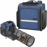 Sac à dos pour chien Pawtners avec tunnel de jeu intégré, en maille extensible, pliable, respirant, durable, grand espace pour les voyages, la randonnée, le camping et les promenades