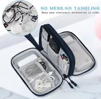 Kit de chargeur d'écouteurs de données USB accessoires électroniques de voyage portables sac organisateur d'écouteurs sac de rangement de câble électronique