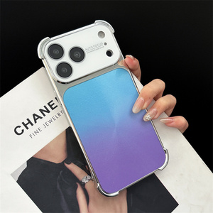 Funda para Teléfono Móvil con Diseño Degradado, Láser y CD, para iPhone 17 16 15 14 Pro Max, Arcoíris Esmerilado, Electrochapado, Antigolpes - Product Image 6