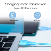 Câble USB 3A type C pour iPhone cordon de données Micro chargeur en Silicone souple liquide fil de charge Super rapide