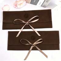 Kantong Beludru Mewah Dapat Digunakan Kembali Dengan Logo Kustom, Kantong Perhiasan Mikrofiber Kecil, Kemasan Parfum Lingerie, Kantong Hadiah Anti Debu Dengan Tutup Lipat