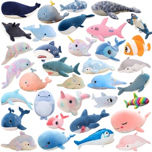 Giocattoli personalizzati di Peluche di squalo delfino balena pesci animali dell'oceano Plushie bambola di Peluche per bambini regali Peluche de Delfines <span class=keywords><strong>Ballena</strong></span> Tiburon - Product Image 1