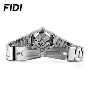 Montre mécanique automatique pour femme FIDI, bracelet en acier inoxydable, étanche 3ATM, cadran squelette, montre-bracelet élégante et luxueuse pour femme - Product Image 4