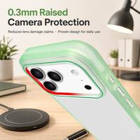 Coque arrière en acrylique douce pour la peau, finition mate dépolie pour iPhone 17 Pro Max, toucher doux, sensation fraîche toute la journée, adhérence non grasse
