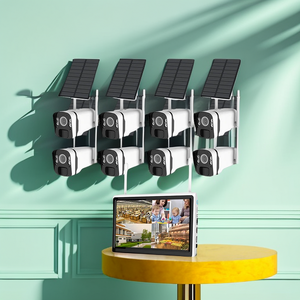 กล้องวงจรปิดไร้สาย NVR <span class=keywords><strong>Kit</strong></span> 4MP FHD 8CH IP66กลางแจ้งกันน้ำใช้เครือข่ายพลังงานแสงอาทิตย์ระบบกล้องรักษาความปลอดภัย IP WiFi - Product Image 2