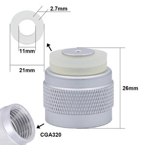 Nuevo aluminio G1/2-14/W21.8/TR21-4 hilo/Protector para HPA/<span class=keywords><strong>CO2</strong></span> tanque de <span class=keywords><strong>Paintball</strong></span> Soda cilindro regulador o válvula - Product Image 5