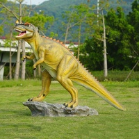 Escultura de Mascota de Dinosaurio de Fibra de Vidrio Personalizada, Tamaño Real, Impermeable, para Parque de Atracciones, Jardín, Marca Yuezao
