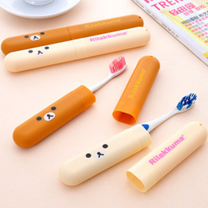 Rilakkuma <b>Toothbrush</b> <b>Case</b> Portable Round Cartoon Cover For Travel Toiletries Storage Box - Product Image 2