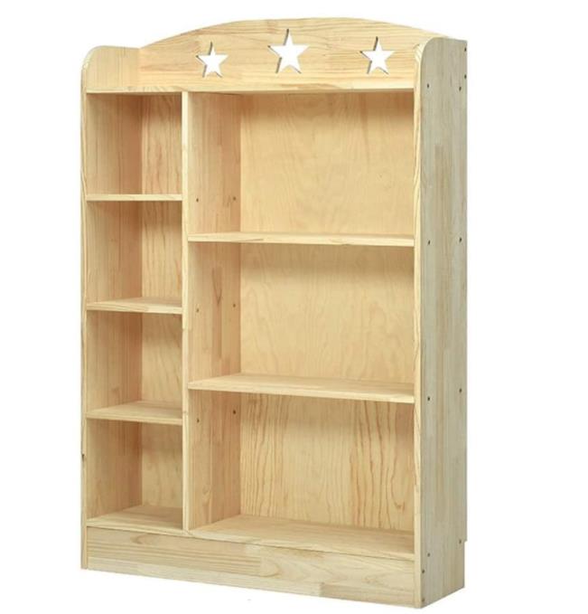 Современный детский книжный шкаф, простой студенческий напольный стеллаж из массива дерева для журналов