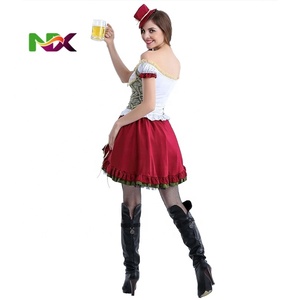 Robe longue de fille de l'Oktoberfest, costume de femme de ferme sexy pour l'Oktoberfest, costume de fête bavaroise pour femmes adultes - Product Image 5