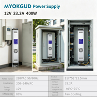Fuente de Alimentación Conmutada de Alta Potencia de 400W 12V, Fuente de Alimentación Conmutada de Salida Única con Múltiples Funciones de Protección