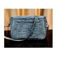 Sac à bandoulière en cuir de crocodile véritable de style mode personnalisé de haute qualité pour hommes