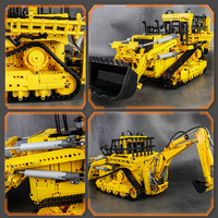 Moule roi 17023 3963 pièces ingénierie série RC pneumatique Bulldozer camion voiture briques modèle technique éducatif jouet Festival cadeau
