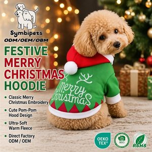 Productos para Mascotas, Sudadera con Capucha Navideña para Perro, Sudadera con Forro Polar, Estampado de Astas de Reno, Gorro de Santa Claus, Disfraz Navideño para Cachorros - Product Image 1