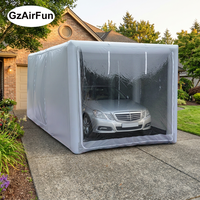 Tente de stationnement gonflable pliable pour voiture, abri gonflable pour voiture avec fenêtre transparente pour parking extérieur de villa ou cour