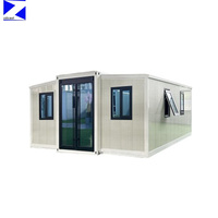Maisonnette Conteneur Portable Préfabriquée Extensible et Respirante 20 pieds 2 Chambres Bureau Mobile Salon Villa Extérieur