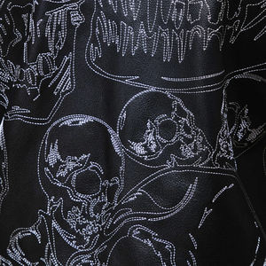 Oem personalizado cremallera bordado completo algodón acolchado pesado cuero Boxy Fit chaqueta de invierno con cremallera de gran tamaño chaqueta de cuero negro de los hombres - Product Image 2