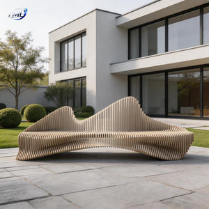 Muebles Paramétricos de Madera para Oficinas, Centros Comerciales y Espacios Públicos, Banco de Jardín para Áreas de Espera en Parques y Espacios Públicos - Product Image 4