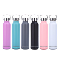 Botol Air Olahraga Pintar Nirkabel dengan Logo Kustom, 20oz 600ml, Baja Tahan Karat 304, Dinding Ganda Terisolasi, Dilengkapi Speaker, untuk Aktivitas Luar Ruangan