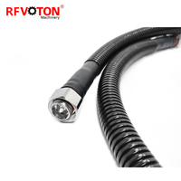 Usine 4.3/10 Mini DIN mâle à 4.3-10 mâle 1/2 "assemblage de câble d'alimentation LDF4-50A avec gaine en Nylon anti-oiseaux câble Coaxial RF