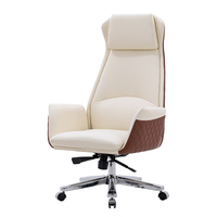Chaise de bureau exécutive moderne, mobilier de bureau de luxe, chaise de bureau pivotante en cuir ergonomique