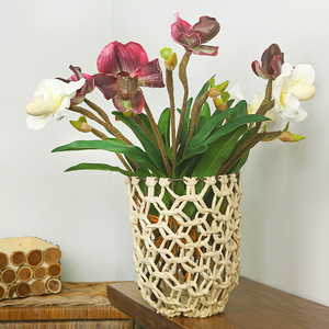 Orchidées artificielles Yihua Floral Art, fleurs en soie de 50 cm, blanc, jaune, rose rouge, décoration moderne pour salon, entrée, table, hôtel - Product Image 1