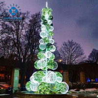 ANPU Décor PVC 30ft 40ft 50ft 60ft Géant Grand 3D Énorme Illuminé Artificielle De Noël Led Motif Arbre Lumière