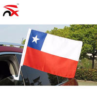 Drapeau de voiture en polyester Nuoxin, 12 x 18 pouces, durable, avec drapeau national chilien, idéal pour les événements promotionnels (vente en gros)