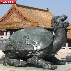 חיצוני גן גדול מתכת המיתי חית Xuanwu יצוק הדרקון צב חיות פסל ברונזה צב פיסול