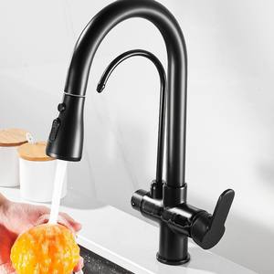 Grifo de Cocina Monomando con Rociador Extraíble, Válvula Cerámica, Montaje en Encimera, Estilo Moderno, Activación Tipo Llave, 2.0-2.9 gal/m - Product Image 1