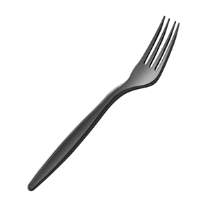 1000 fourchettes en plastique noir jetables, couverts pour restaurants, traiteurs, plats <span class=keywords><strong>à</strong></span> emporter, extra résistantes, en PP biodégradable, modernes - Product Image 3