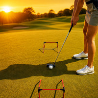 SwingPerfect - Entrenador de Control de Amplitud para Putt de Golf, Limitador de Longitud de Golpe Ajustable de Fibra de Vidrio, 280g, Ayuda para Práctica en Interiores y en el Green