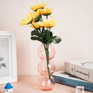 Botella de Cristal Esférica Rosa para Arreglos Florales Hidropónicos y Decoraciones Frascos de Vidrio Premium - Product Image 3