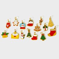 Pendentif Cœur de Noël en Acier Inoxydable 316, Breloque Mignonne, Série Noël, Effet Goutte d'Huile, Accessoire DIY pour Créations Artisanales