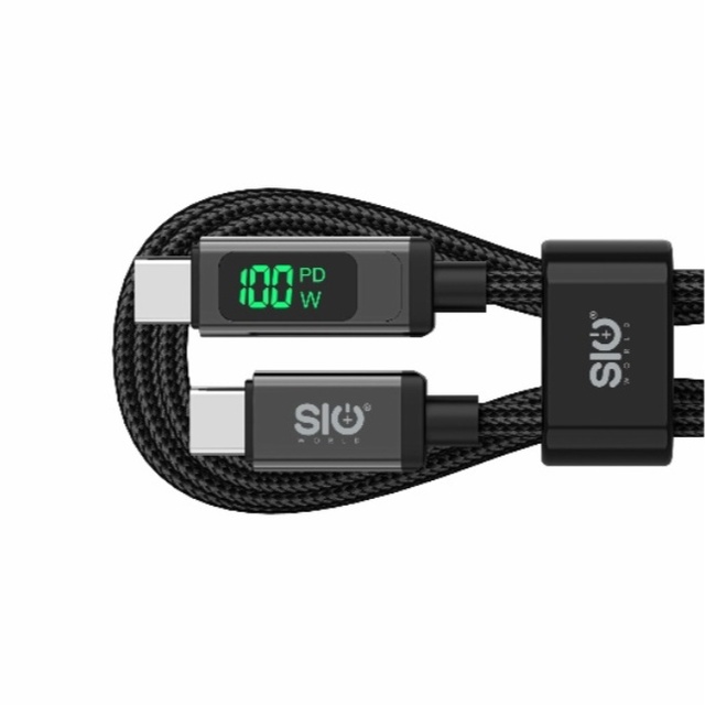 New Design Braided Nylon Aluminum Alloy USB Type-C 100W Fast Charging Data Cable with Digital Display for Earphone