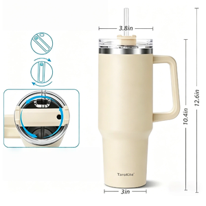 Gobelet isotherme en acier inoxydable de 40 oz avec poignée, couvercle anti-fuite, affichage LED de la température, résistant à l'eau bouillante, idéal pour les voyages et le bureau - Product Image 3